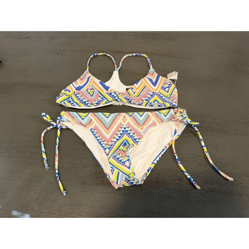 NEW  colorful   SPACE two piece swimsuit bikini size large